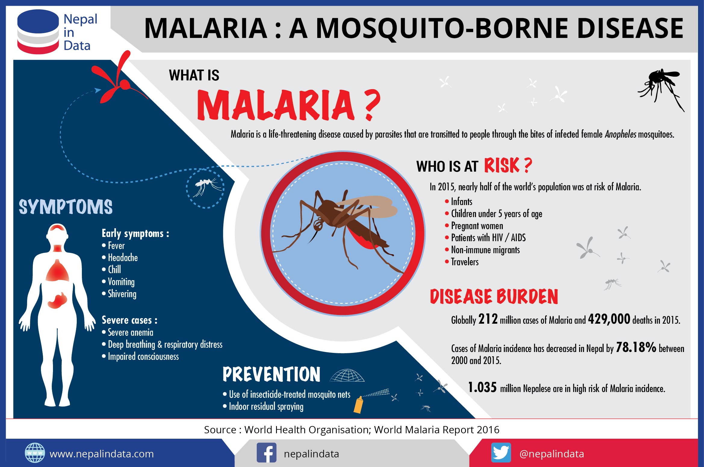 MALARIA A MOSQUITO BORNE DISEASE Infograph