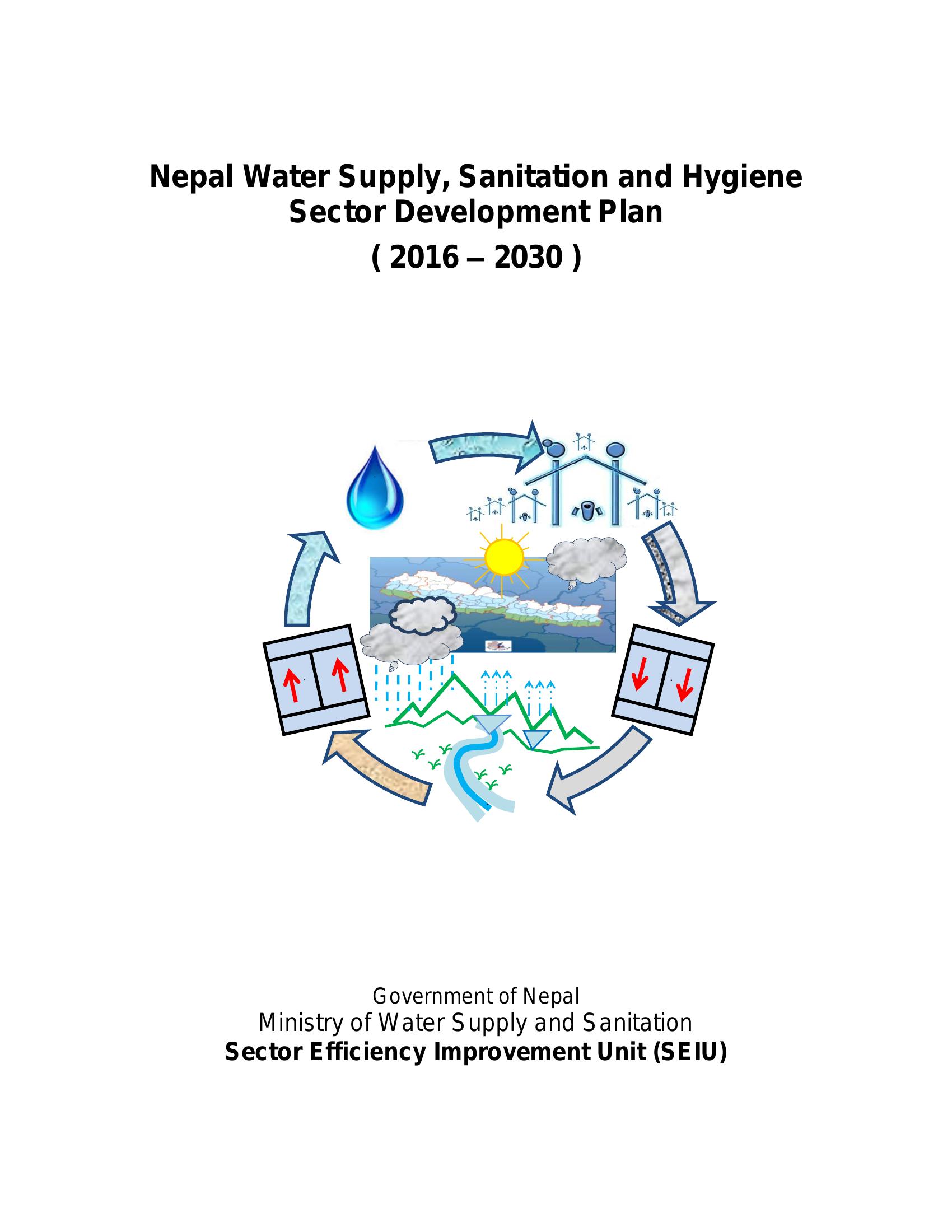 Nepal water supply sanitation and hygiene sector development plan 20162030 Resources