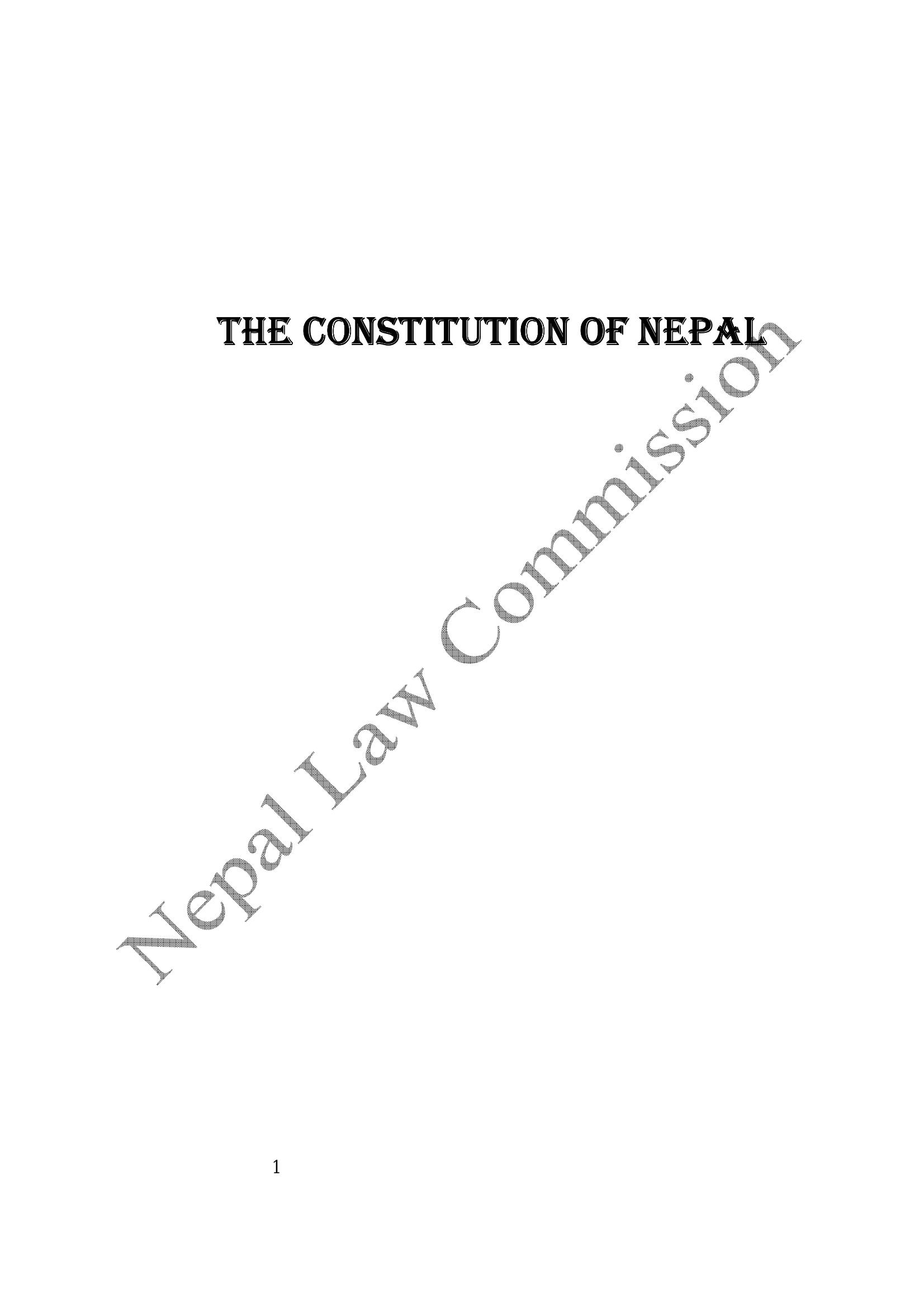 constitution of nepal essay
