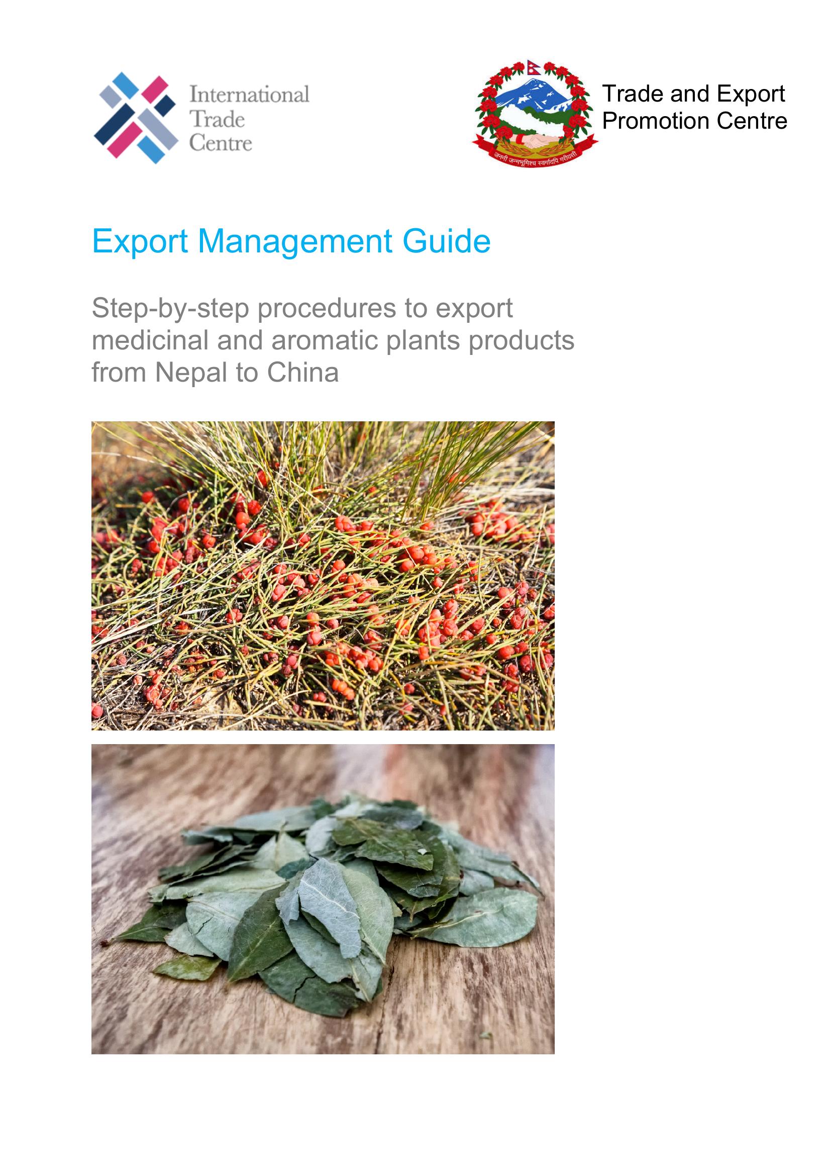 STEP BY STEP PROCEDURES TO EXPORT MEDICINAL AND AROMATIC PLANTS