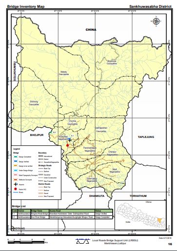 SANKHUWASABHA -BRIDGE INVENTORY MAP| Resources